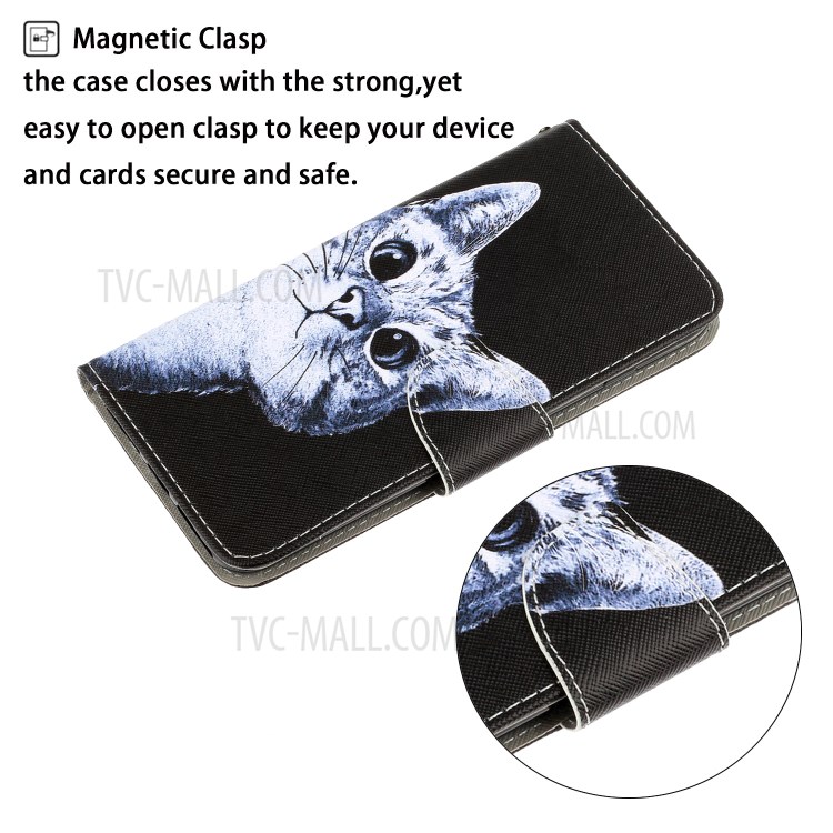 PU Leather Wallet Stand Phone Case for Xiaomi Mi 10T Pro 5G / Mi 10T 5G / Redmi K30S - Cute Cat-3