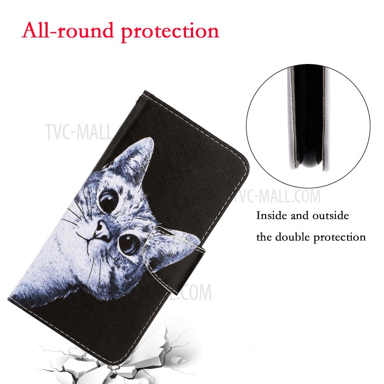 PU Leather Wallet Stand Phone Case for Xiaomi Mi 10T Pro 5G / Mi 10T 5G / Redmi K30S - Cute Cat-4