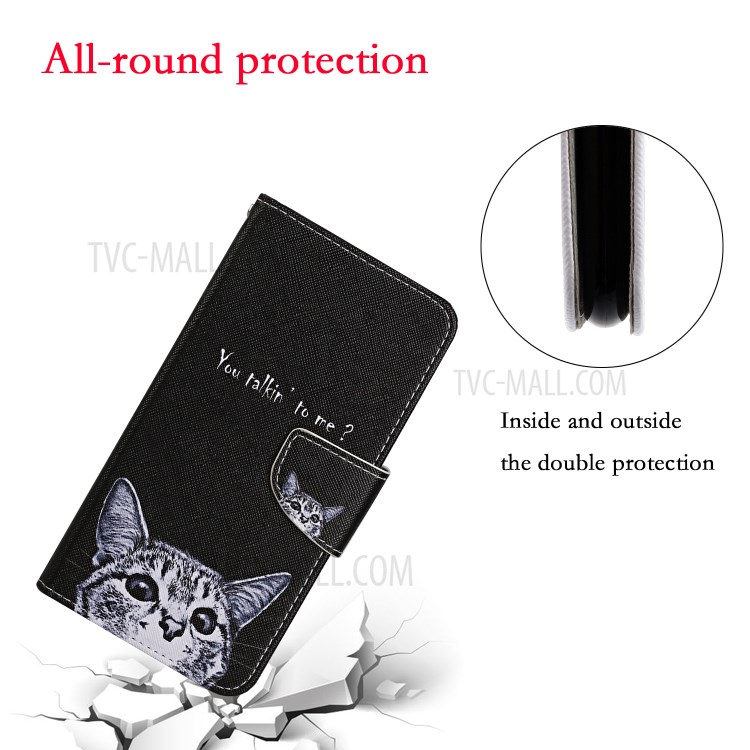 PU Leather Wallet Stand Phone Case for Xiaomi Mi 10T Pro 5G / Mi 10T 5G / Redmi K30S - Cat-4