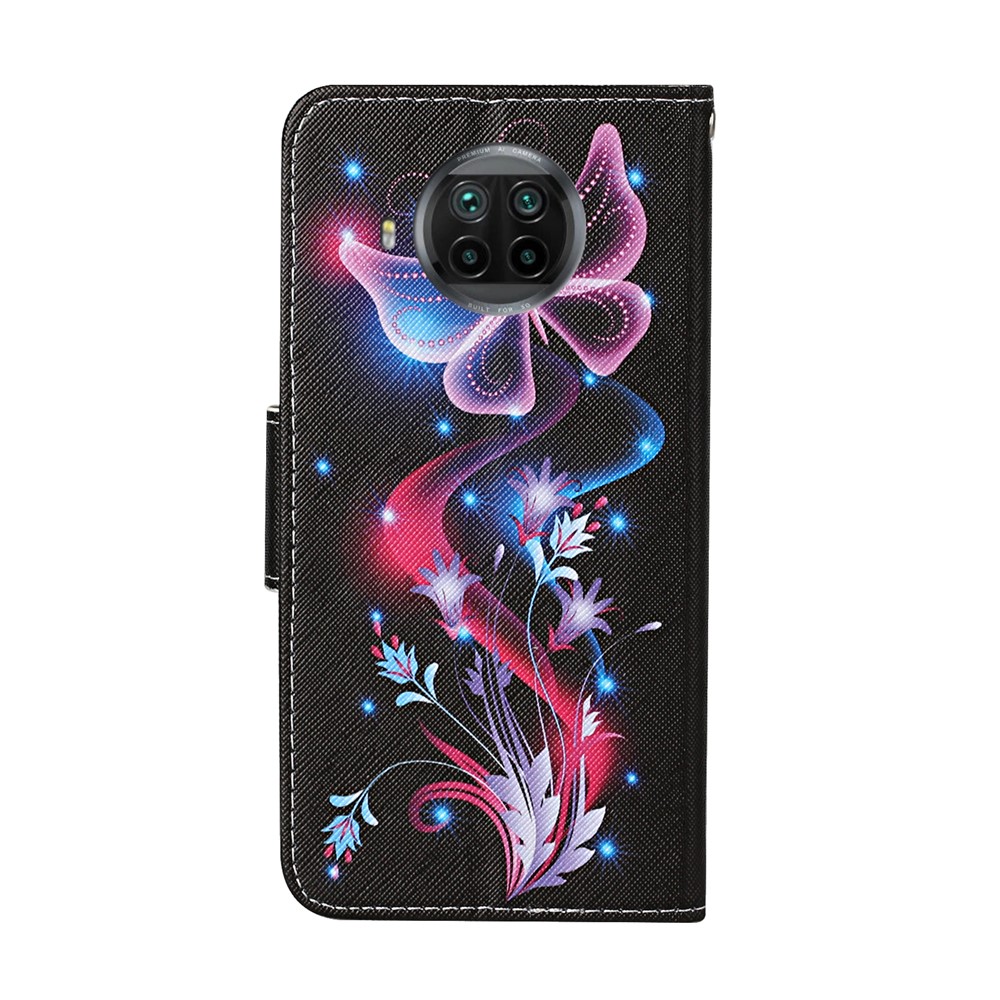 TPU + PU Leather Wallet Stand Phone Case for Xiaomi Mi 10T Lite 5G/Redmi Note 9 Pro 5G - Butterfly-2