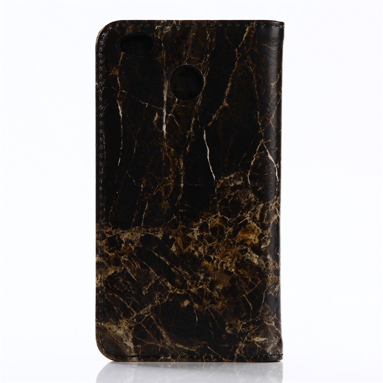 Marble Pattern Leather Wallet Case with Stand for Xiaomi Redmi 4X - Black-2