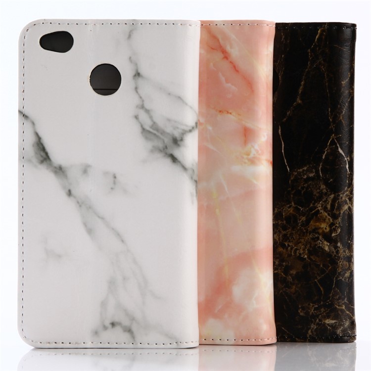 Marble Pattern Leather Wallet Case with Stand for Xiaomi Redmi 4X - Black-6