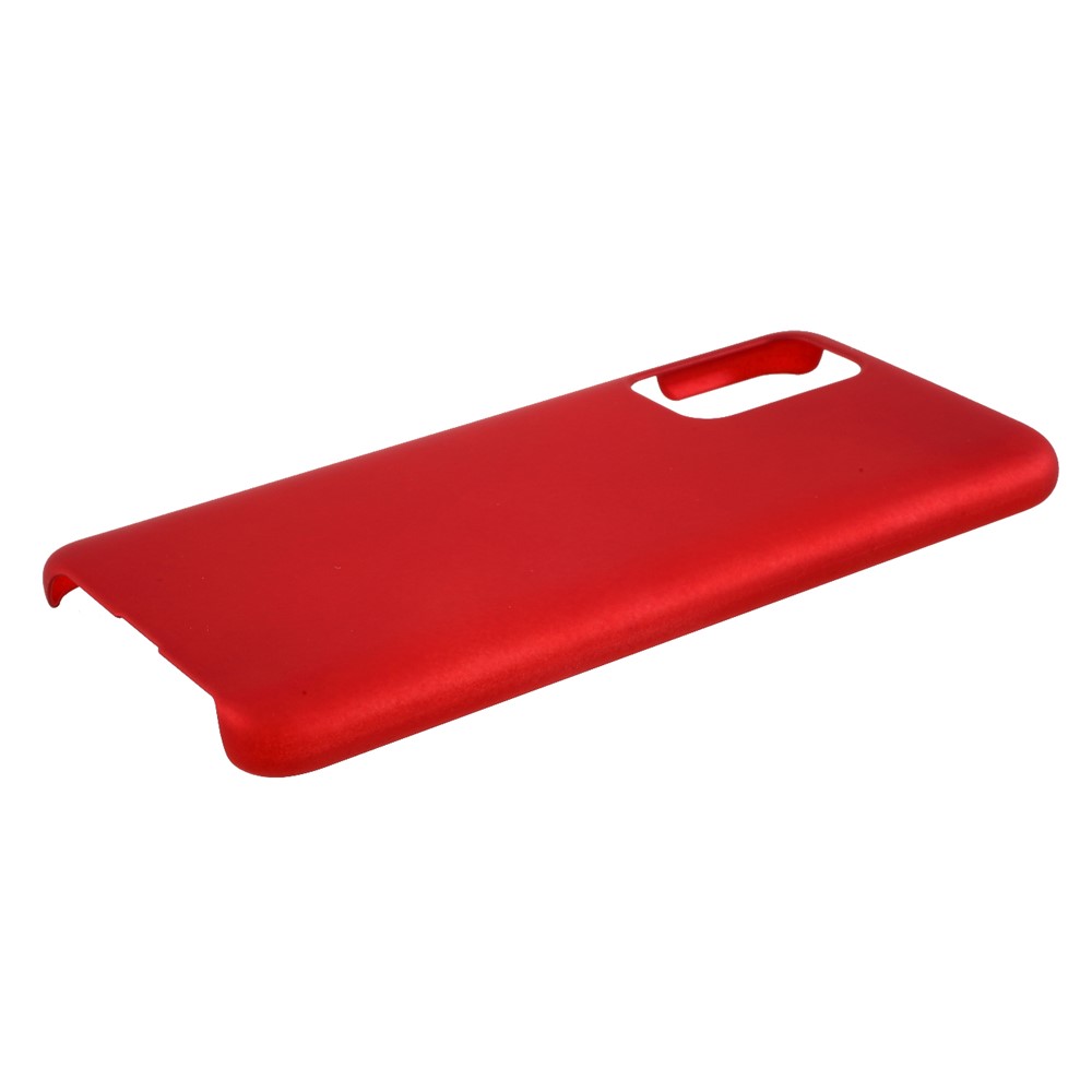 Bright Finish Rubberized PC for Xiaomi Redmi Note 9 4G (Qualcomm Snapdragon 662) Cell Phone Cover - Red-5