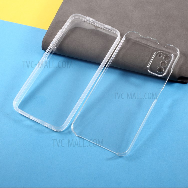 Couverture de Tep + Cadre TPU + Panneau Acrylique Effacer la Coque de Protection Complète Pour le Boîtier Hybride Xiaomi Poco M3-3