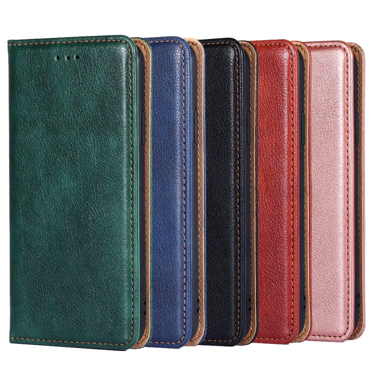 Auto-absorbed Pure Color Leather Stand Shell for Xiaomi Poco M3 Protector Case - Green-9