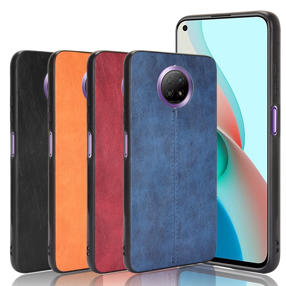 PU Leather Coated PC + TPU Hybrid Case for Xiaomi Redmi Note 9 5G - Black-11