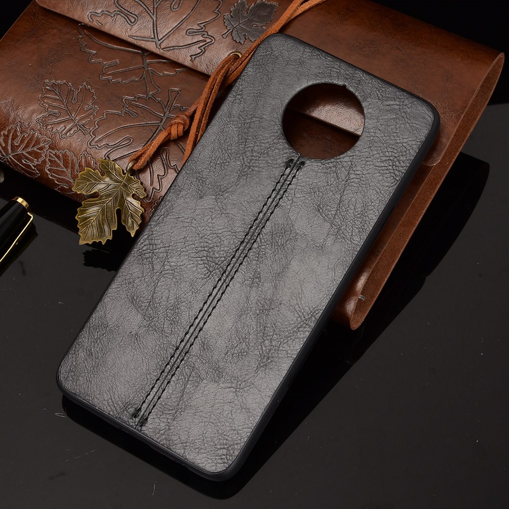 PU Leather Coated PC + TPU Hybrid Case for Xiaomi Redmi Note 9 5G - Black-8