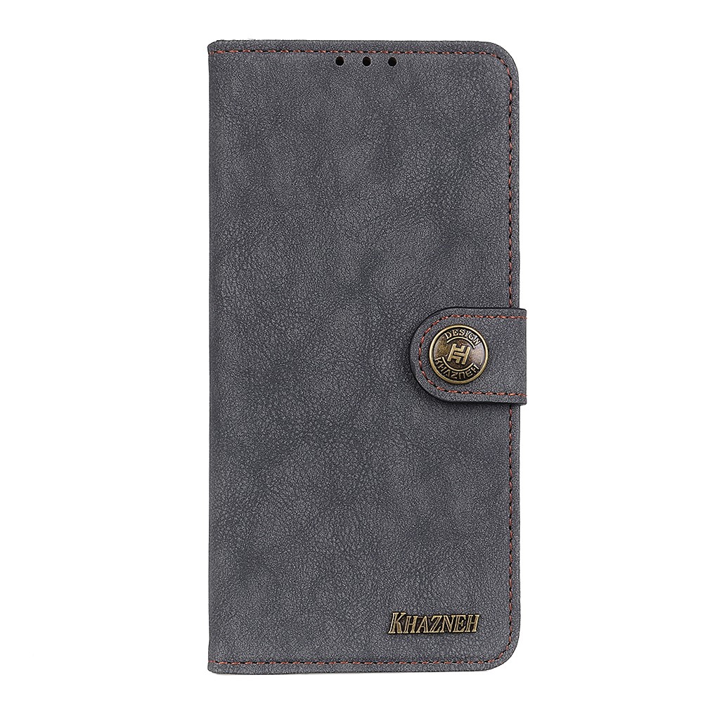 KHAZHEN Vantage Textured Wallet Phone Case for Xiaomi Mi 11 Cover - Black-2