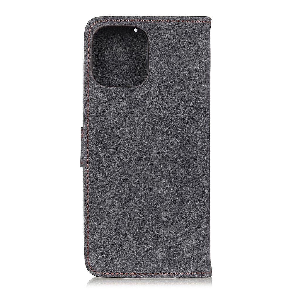 KHAZHEN Vantage Textured Wallet Phone Case for Xiaomi Mi 11 Cover - Black-3