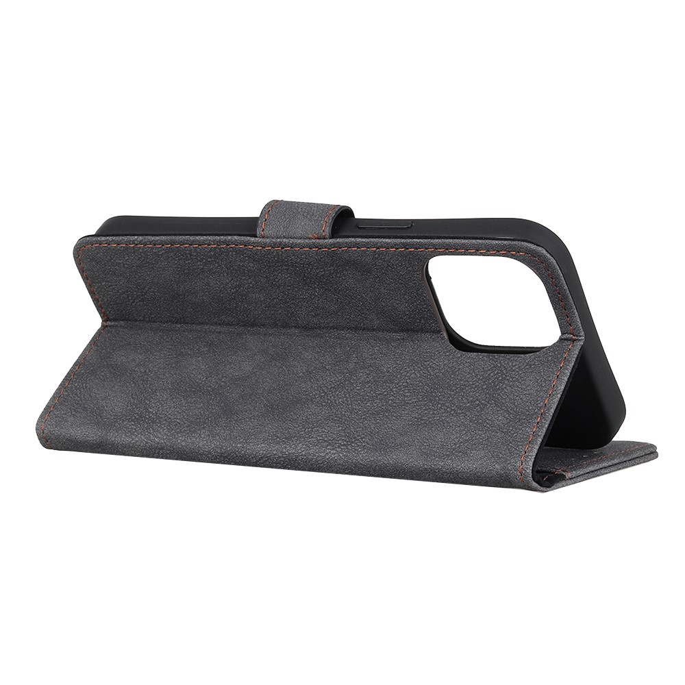 KHAZHEN Vantage Textured Wallet Phone Case for Xiaomi Mi 11 Cover - Black-4