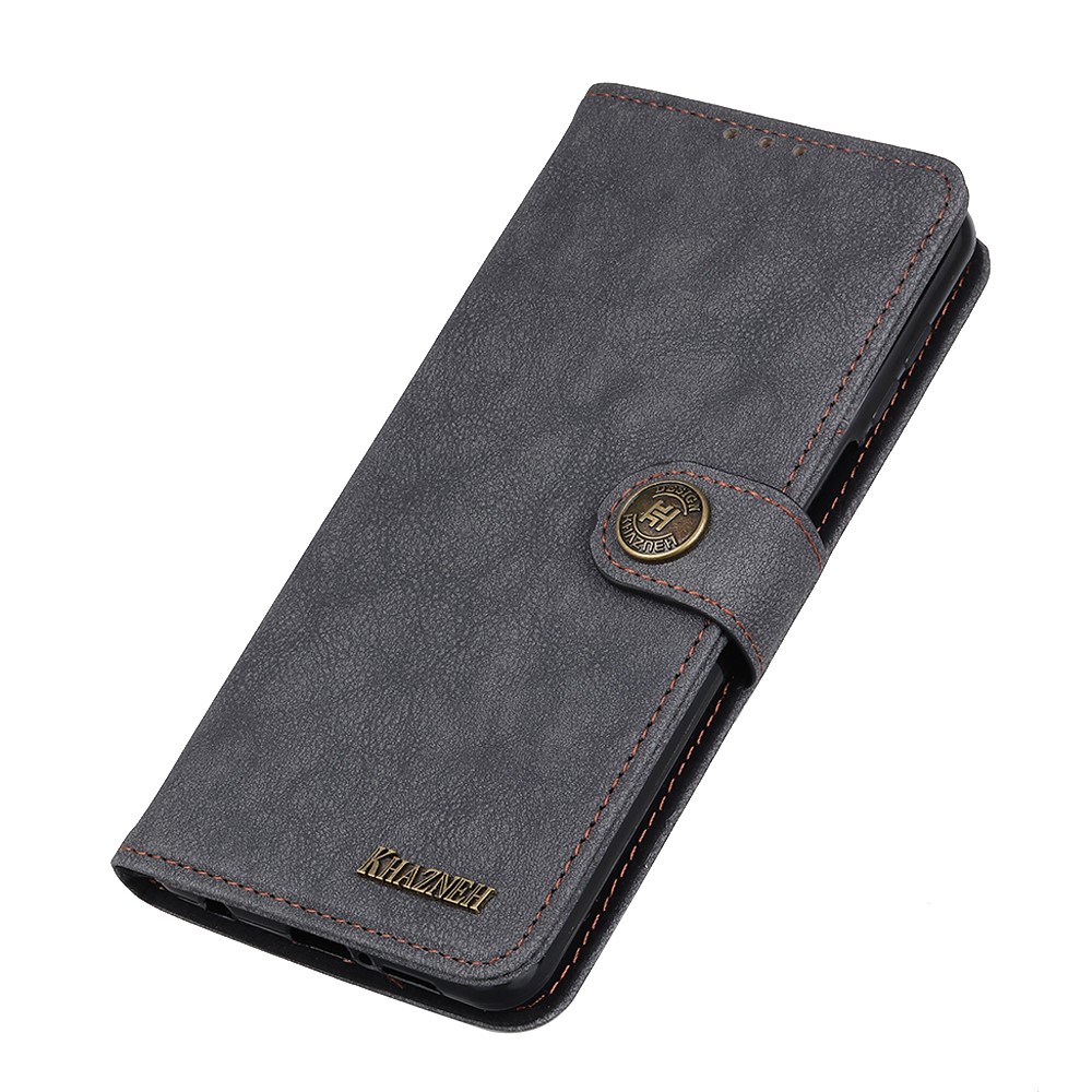 KHAZHEN Vantage Textured Wallet Phone Case for Xiaomi Mi 11 Cover - Black-5