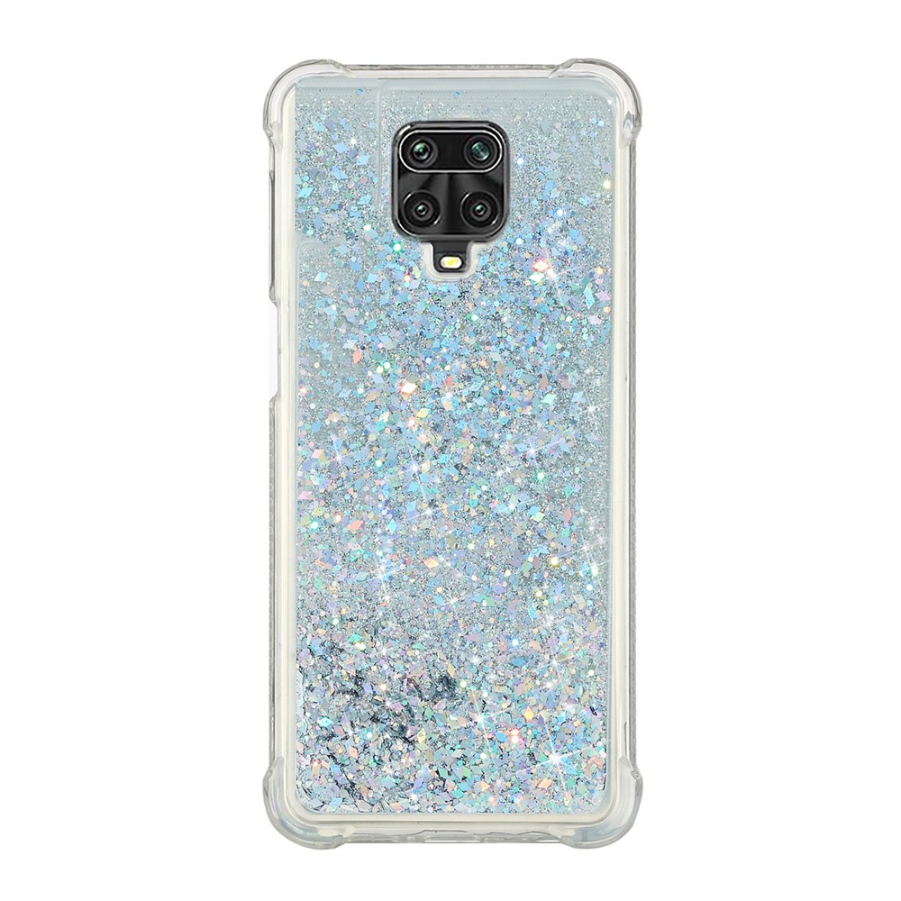 Quicksand Design TPU Phone Case for Xiaomi Redmi Note 9 Pro/Redmi Note 9S Shockproof Phone Case - Silver-1