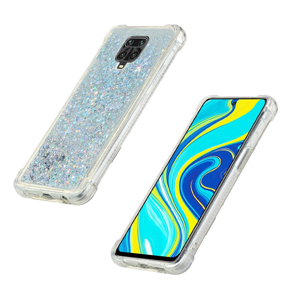 Quicksand Design TPU Phone Case for Xiaomi Redmi Note 9 Pro/Redmi Note 9S Shockproof Phone Case - Silver-2