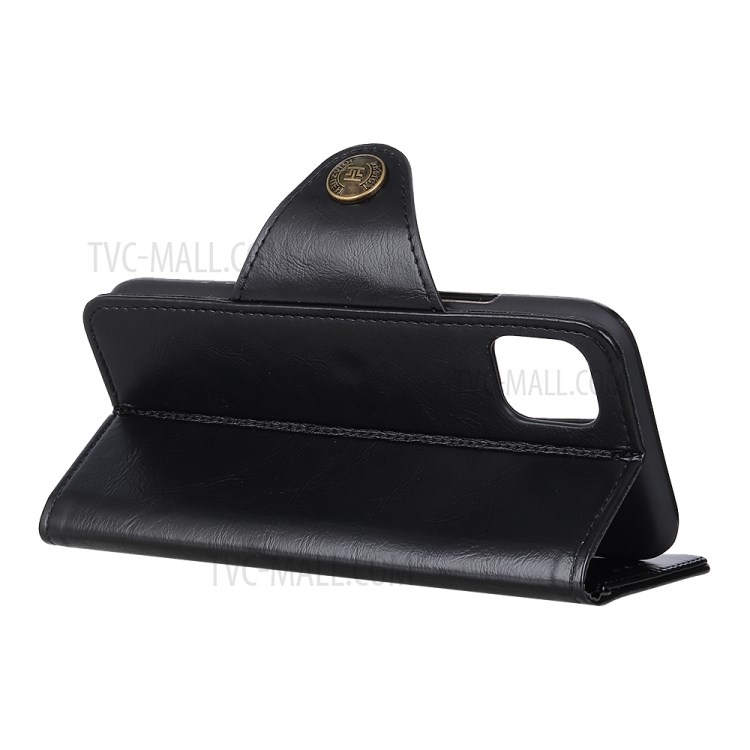 Magnetic Clasp Design Folio Flip Leather Wallet Case Phone Stand Cover for Xiaomi Mi 11 - Black-3