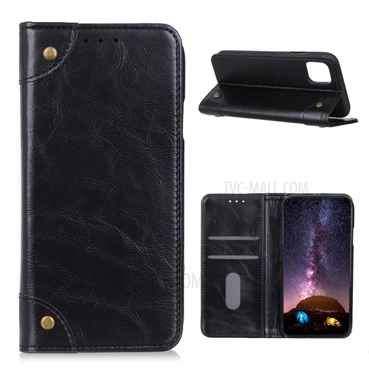 Auto-Absorbed Magnet Wallet Design TPU + PU Leather Phone Stand Shell for Xiaomi Mi 11 - Black-1