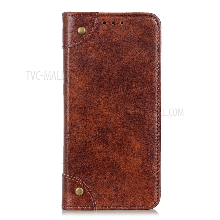 Auto-Absorbed Magnet Wallet Design TPU + PU Leather Phone Stand Shell for Xiaomi Mi 11 - Brown-2