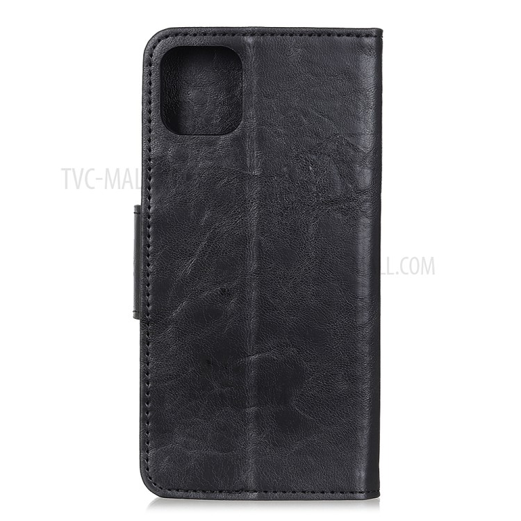 Crazy Horse Texture Split Leather Wallet Design Protector Stand Cover for Xiaomi Mi 11 - Black-2