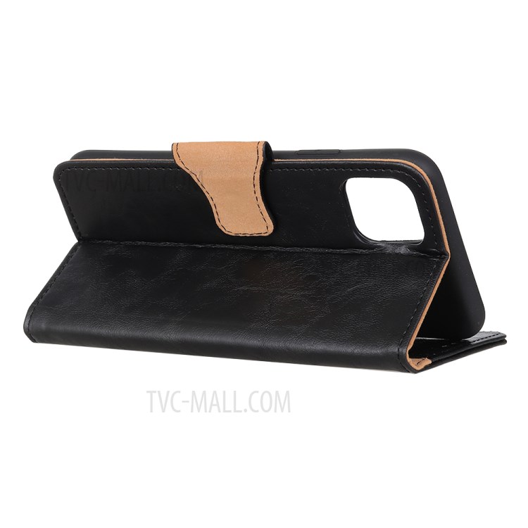 Crazy Horse Texture Split Leather Wallet Design Protector Stand Cover for Xiaomi Mi 11 - Black-3