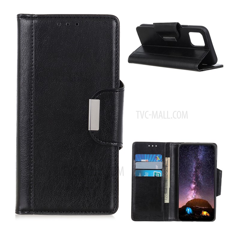 PU Leather Cover + TPU Inner Shell Magnetic Case for Xiaomi Mi 11 - Black-1