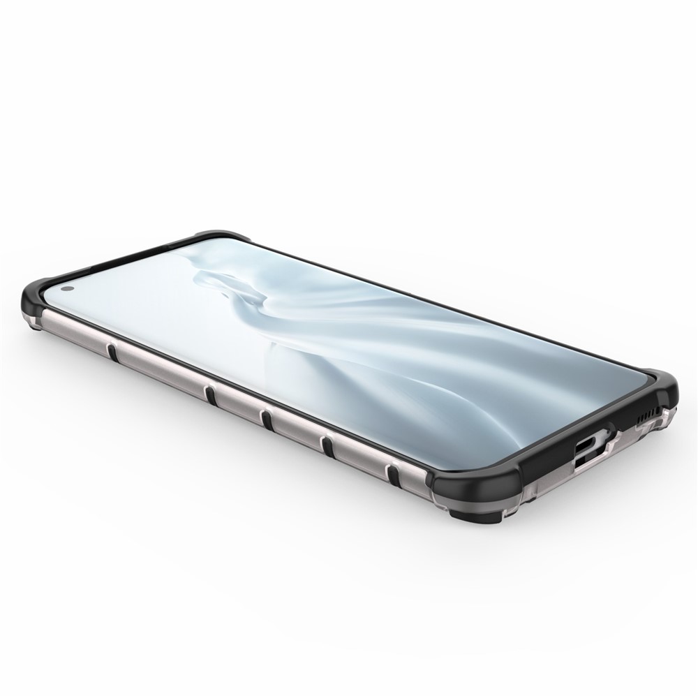 Honeycomb Pattern Shell for Xiaomi Mi 11 Shock-proof TPU + PC Combo Case - Grey-10