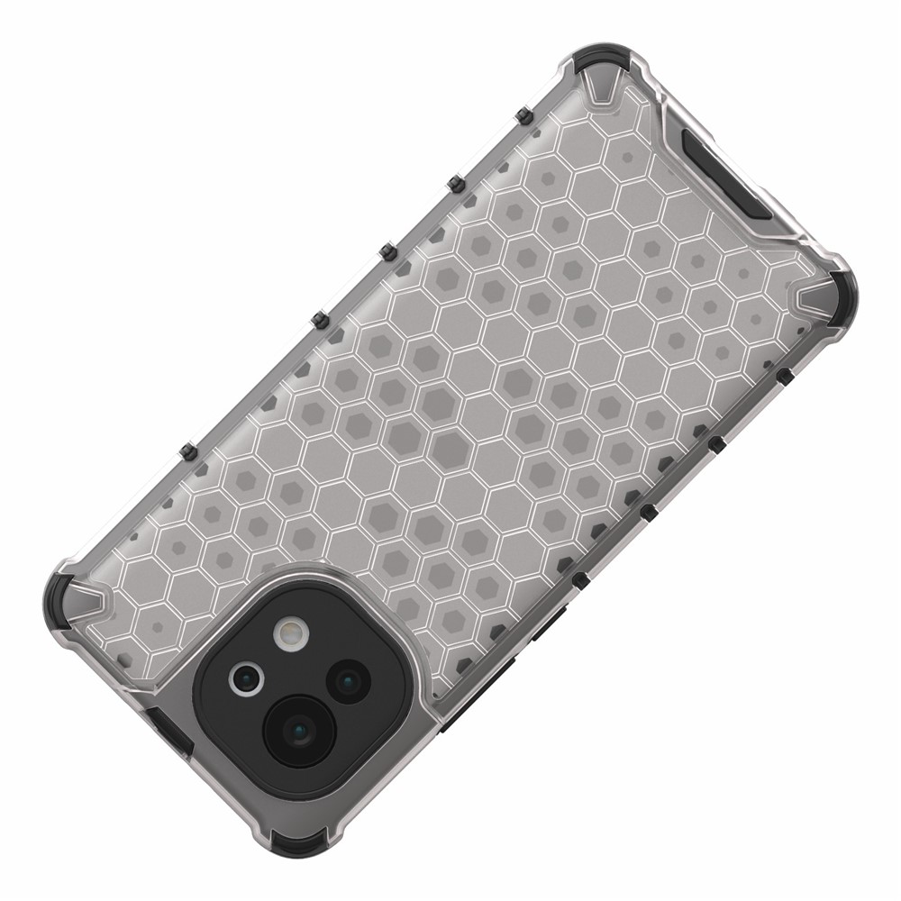 Honeycomb Pattern Shell Для Xiaomi Mi 11 Shock-prooble TPU + PC Combo Case - Серый