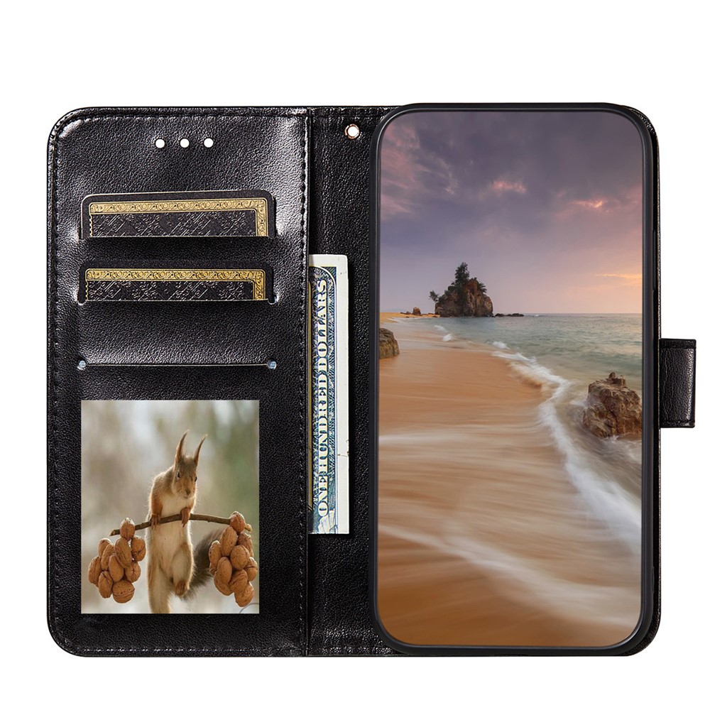 Imprinted Rose Flower Butterflies Leather Stand Case for Xiaomi Mi 10T Lite 5G/10i 5G/Redmi Note 9 Pro 5G - Black-5