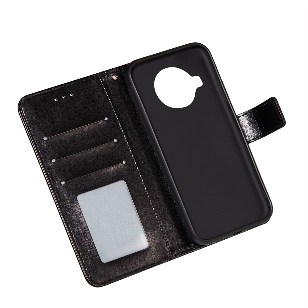 Imprinted Rose Flower Butterflies Leather Stand Case for Xiaomi Mi 10T Lite 5G/10i 5G/Redmi Note 9 Pro 5G - Black-8