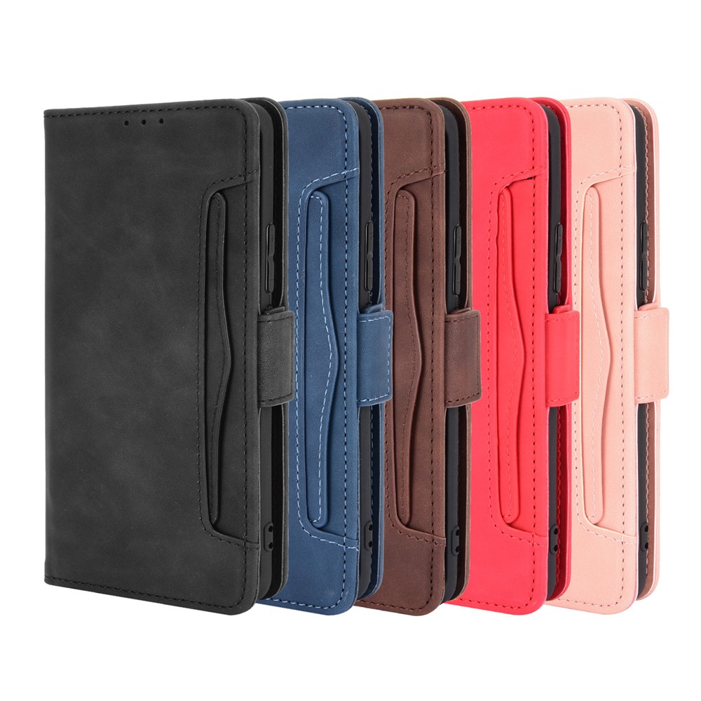 Multiple Card Slots Wallet Design Leather Phone Feature Protective Cover Case with Stand for Xiaomi Mi 11 - Black-13