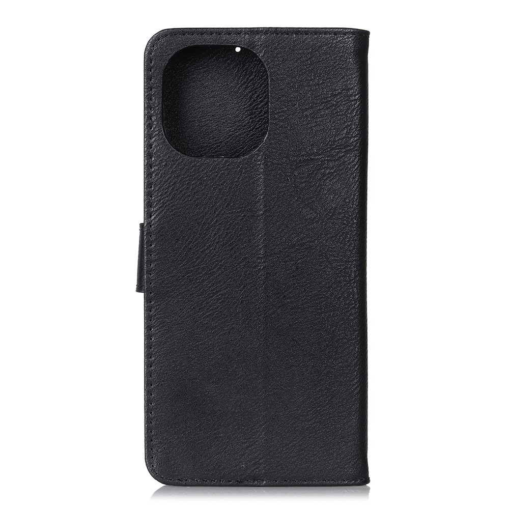 KHAZNEH Wallet Stand Design Retro Style Leather Protector Case Cover for Xiaomi Mi 11 - Black-3