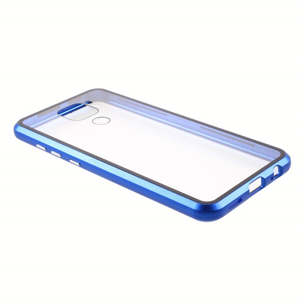 Magnetic-Adsorbed Metal Frame + Double-sided Tempered Glass Full Protection Phone Shell for Xiaomi Redmi Note 9 4G (Qualcomm Snapdragon 662) - Blue-5