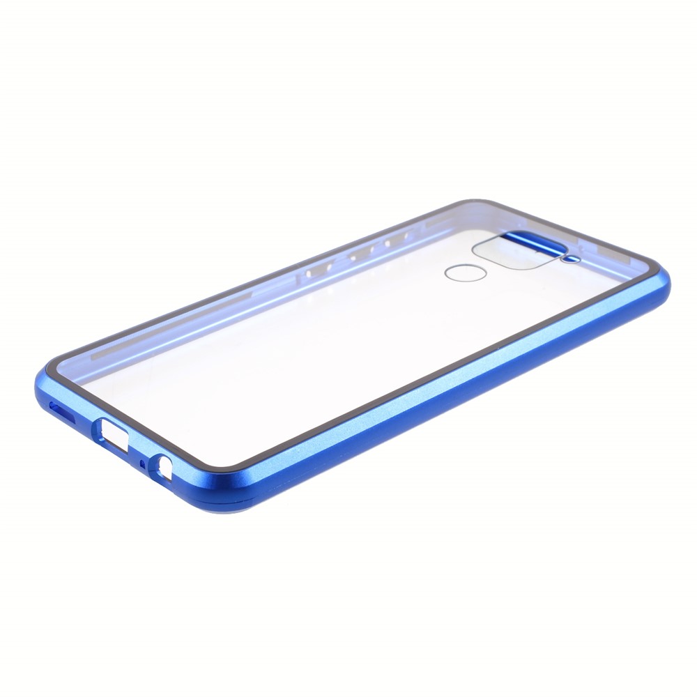 Magnetic-Adsorbed Metal Frame + Double-sided Tempered Glass Full Protection Phone Shell for Xiaomi Redmi Note 9 4G (Qualcomm Snapdragon 662) - Blue-6