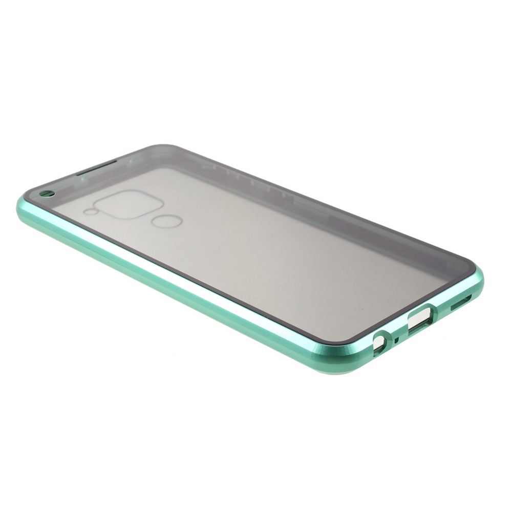 Magnetic Metal Frame + Double-sided Tempered Glass Anti-peep Case for Xiaomi Redmi Note 9 4G (Qualcomm Snapdragon 662) - Green-5