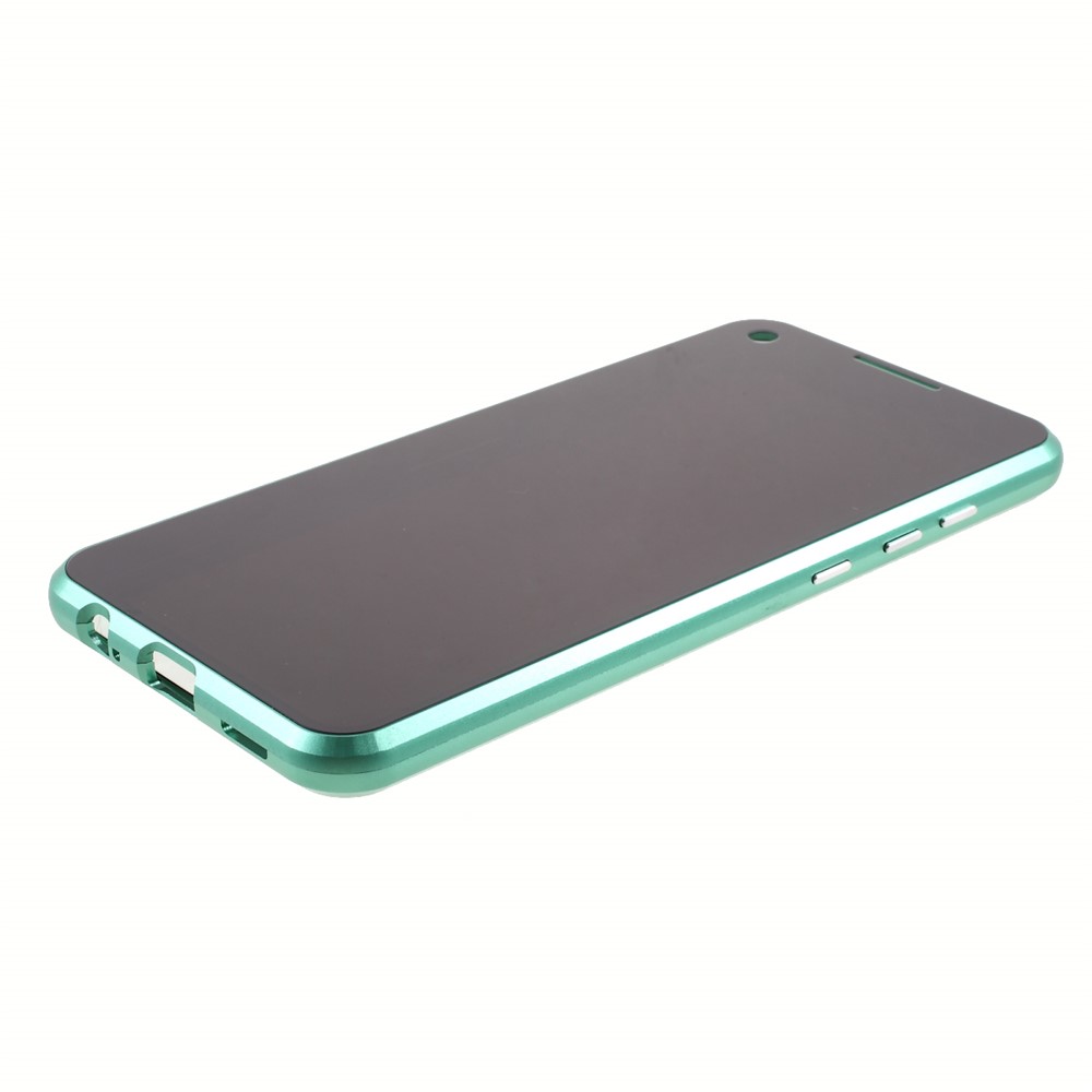 Magnetic Metal Frame + Double-sided Tempered Glass Anti-peep Case for Xiaomi Redmi Note 9 4G (Qualcomm Snapdragon 662) - Green-6