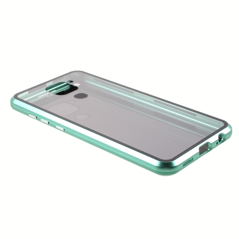 Magnetic Metal Frame + Double-sided Tempered Glass Anti-peep Case for Xiaomi Redmi Note 9 4G (Qualcomm Snapdragon 662) - Green-7