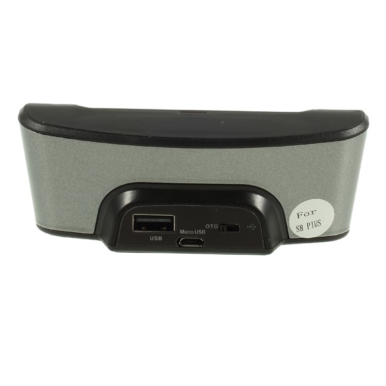 Desktop OTG Data Sync Charging Dock Cradle for Samsung Galaxy S8 Plus G955 - Grey-2