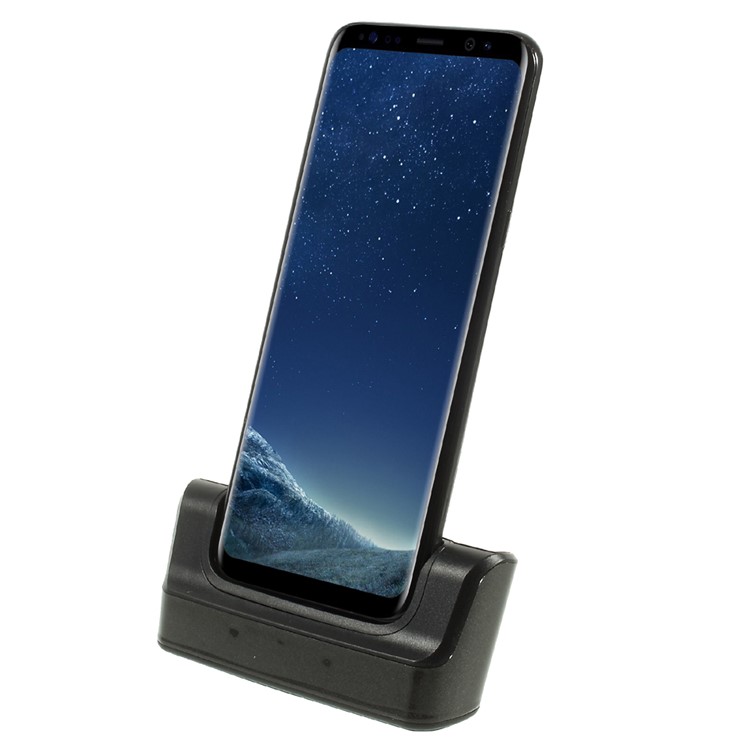 Desktop Data Sync OTG Dock Cradle Charger for Samsung Galaxy S8 Plus G955 - Black-6