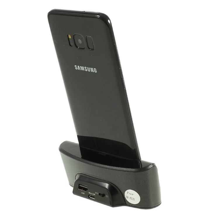 Desktop Data Sync OTG Dock Cradle Charger for Samsung Galaxy S8 Plus G955 - Black-7