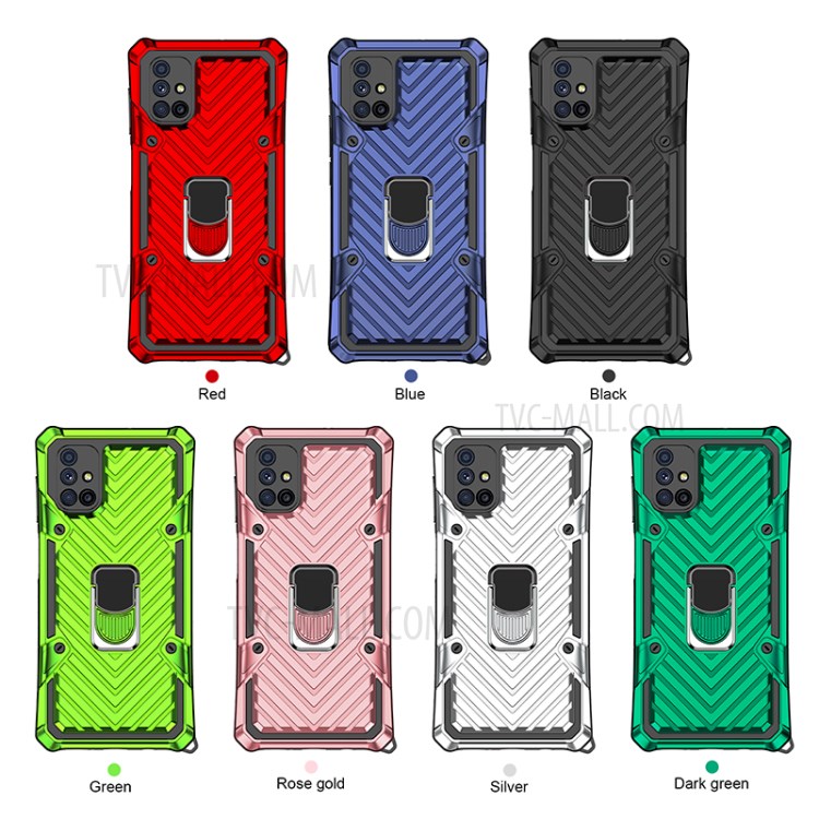 PC + TPU + Metal Hybrid Phone Protective Shell with Rotatable Finger Ring Kickstand for Xiaomi Mi 10T Pro 5G / Mi 10T 5G - Black-8