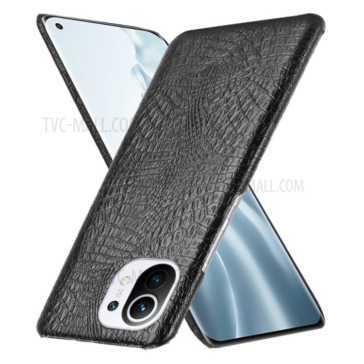 Crocodile Texture Leather Coated Hard PC Phone Cover Case for Xiaomi Mi 11 - Black-2