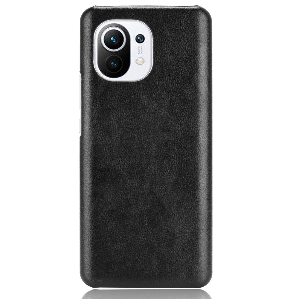 Litchi Texture PU Leather Coated PC Mobile Casing for Xiaomi Mi 11 - Black-2