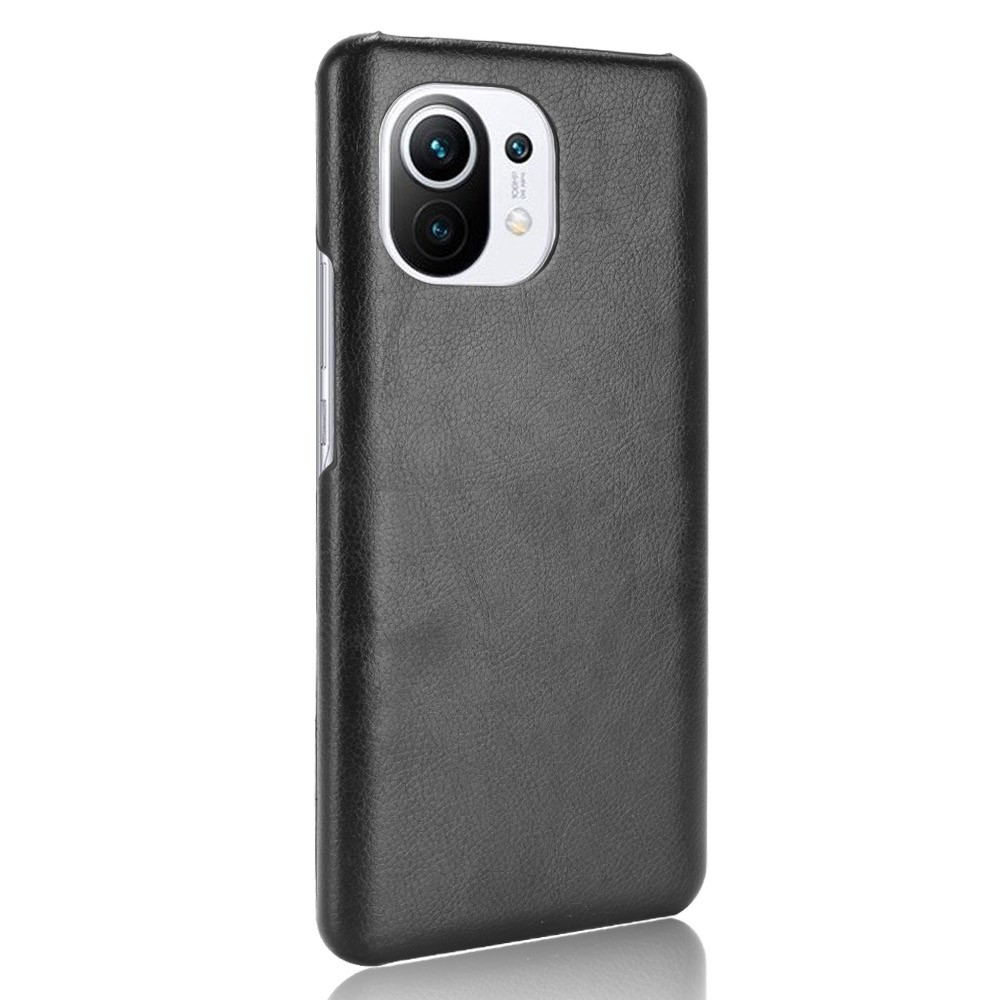 Litchi Texture PU Leather Coated PC Mobile Casing for Xiaomi Mi 11 - Black-3