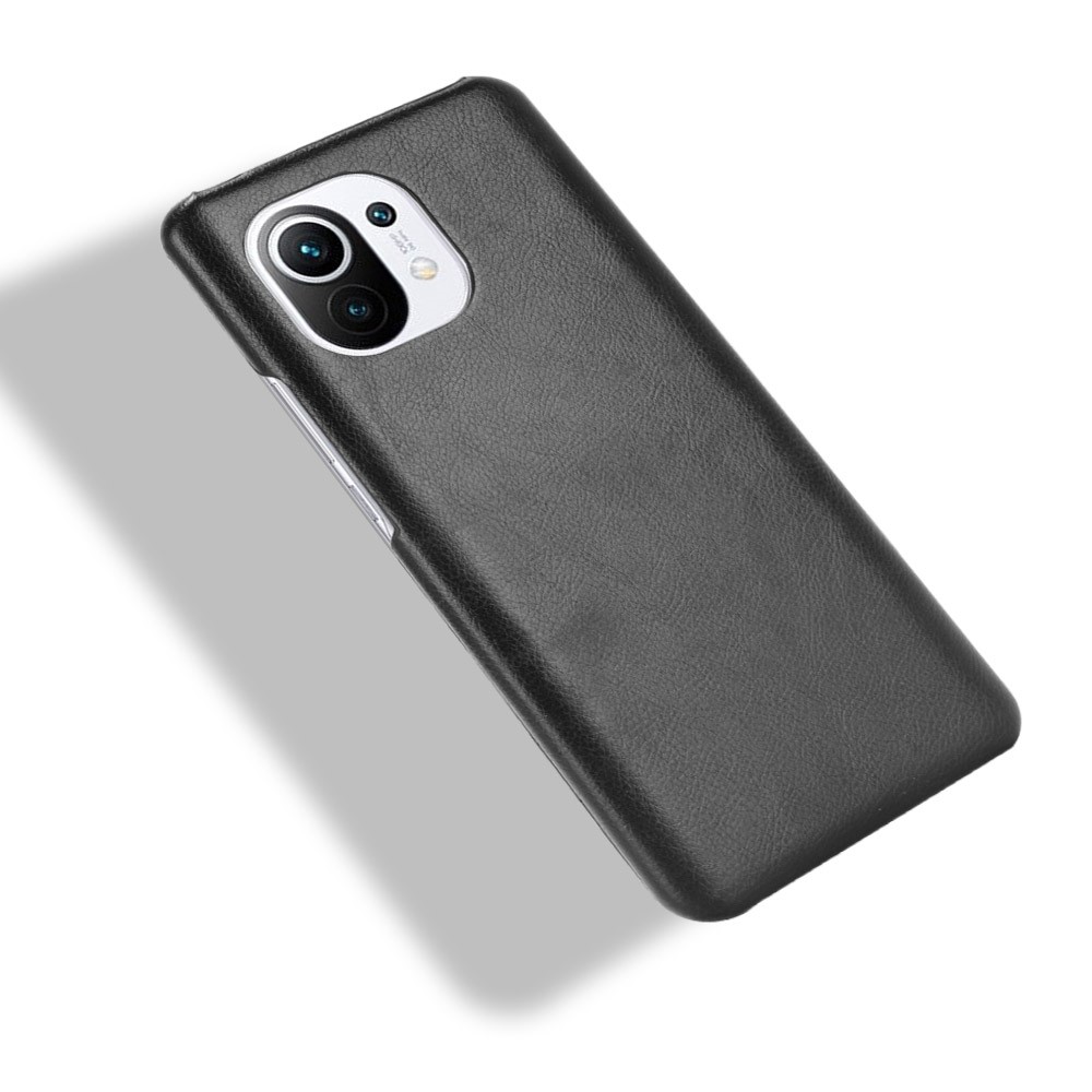 Litchi Texture PU Leather Coated PC Mobile Casing for Xiaomi Mi 11 - Black-4