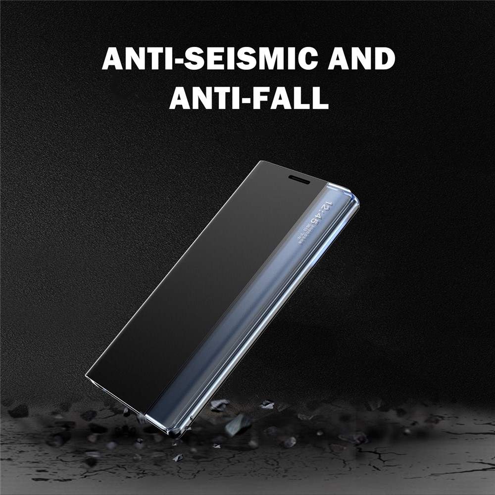 View Window Auto-absorbed Leather Stand for Xiaomi Mi 11 Protector Case - Black-4