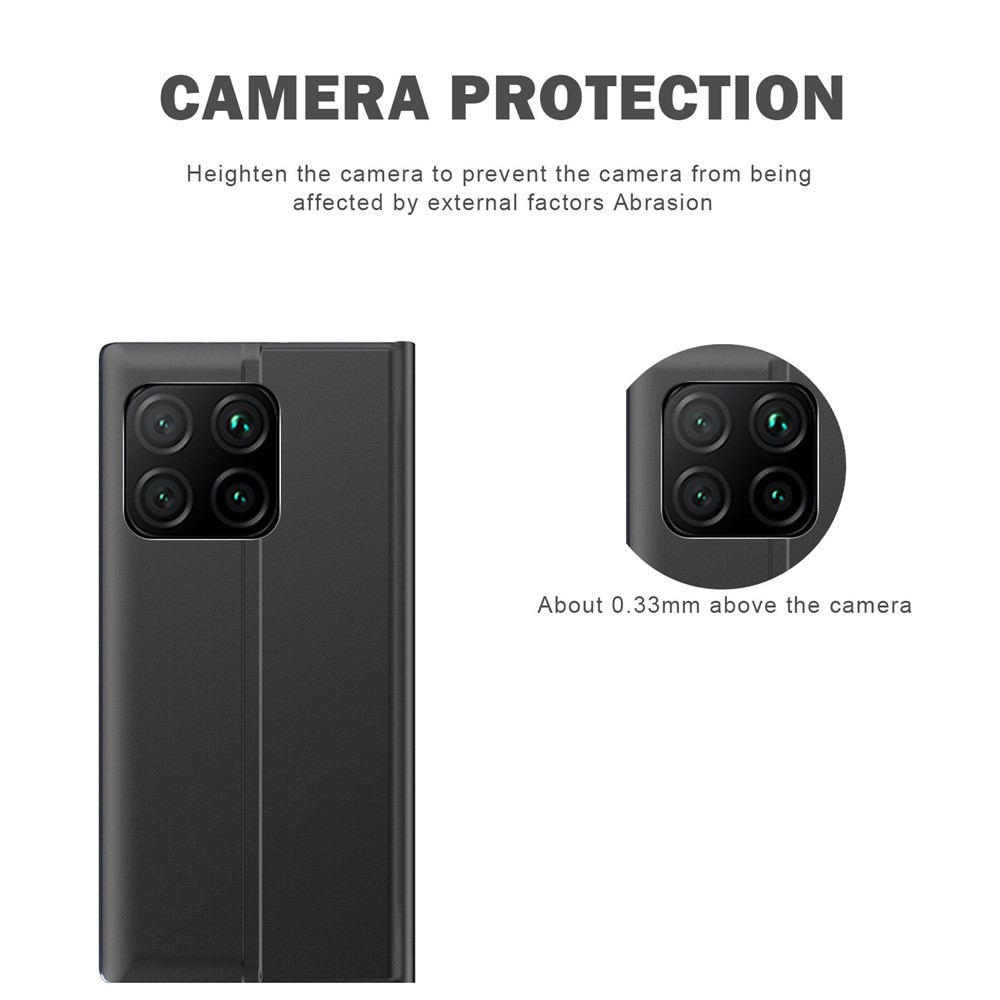 View Window Auto-absorbed Leather Stand for Xiaomi Mi 11 Protector Case - Black-6
