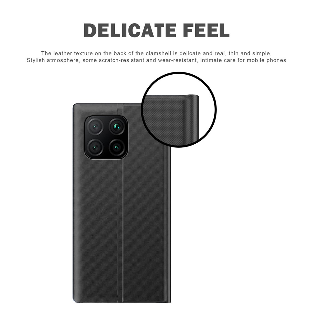 View Window Auto-absorbed Leather Stand for Xiaomi Mi 11 Protector Case - Black-7