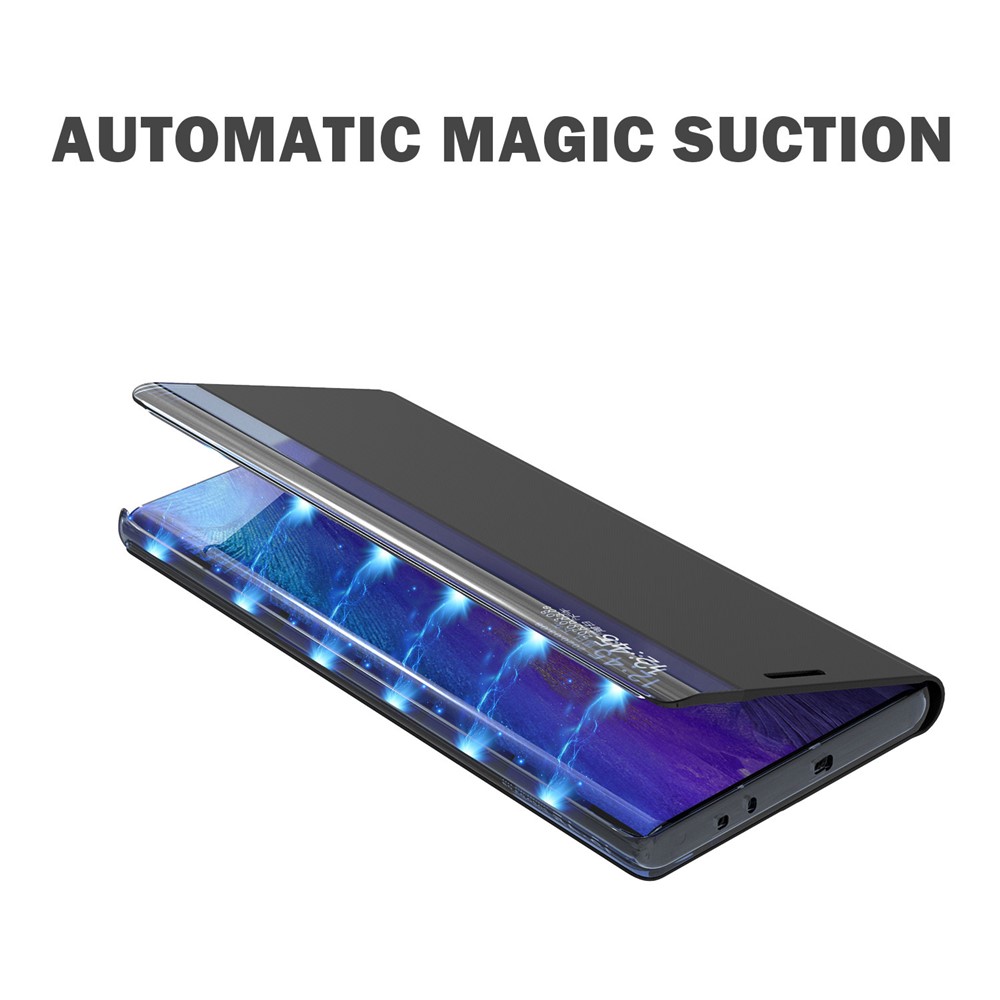 View Window Auto-absorbed Leather Stand for Xiaomi Mi 11 Protector Case - Black-9
