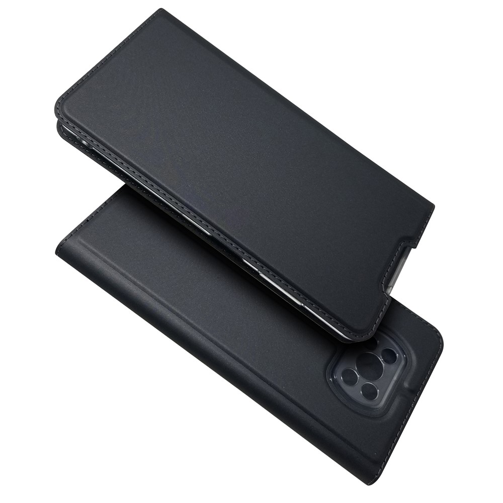 Magnetic Closure PU Leather Stand Cell Phone Case for Xiaomi Poco X3 NFC - Black-4
