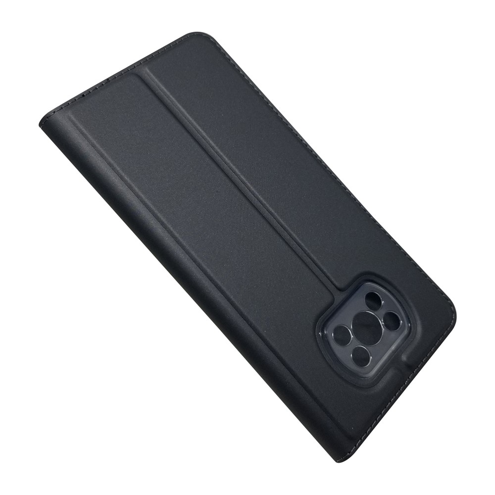 Magnetic Closure PU Leather Stand Cell Phone Case for Xiaomi Poco X3 NFC - Black-6