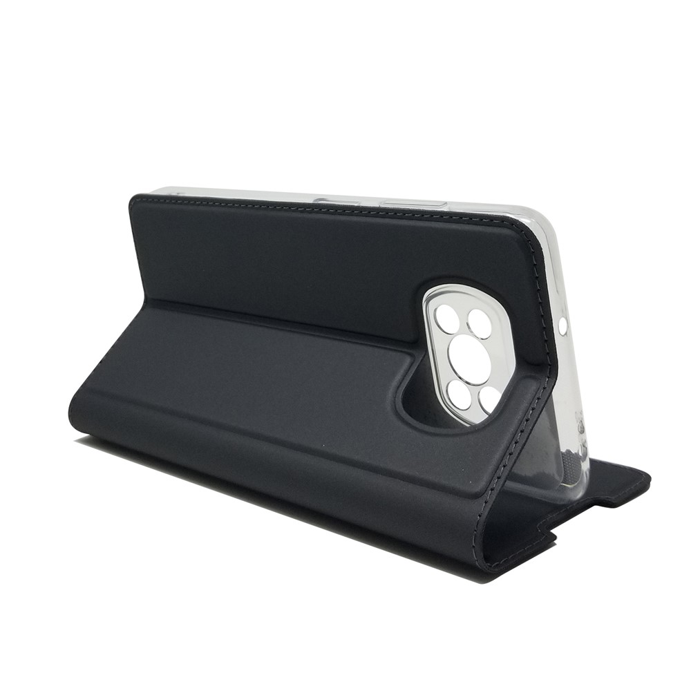 Magnetic Closure PU Leather Stand Cell Phone Case for Xiaomi Poco X3 NFC - Black-7