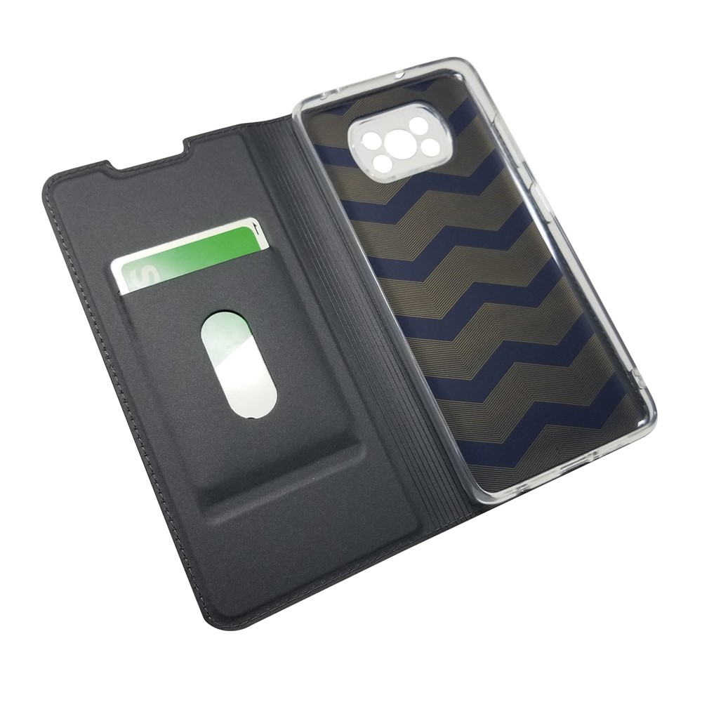 Magnetic Closure PU Leather Stand Cell Phone Case for Xiaomi Poco X3 NFC - Black-8